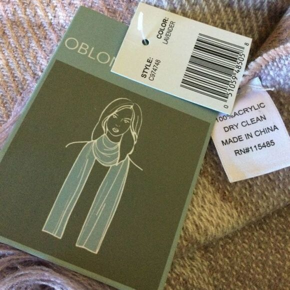 ISA & Stef Reversible Oblong Muffler Scarf Wrap‎ One Size NWT - Picture 11 of 13